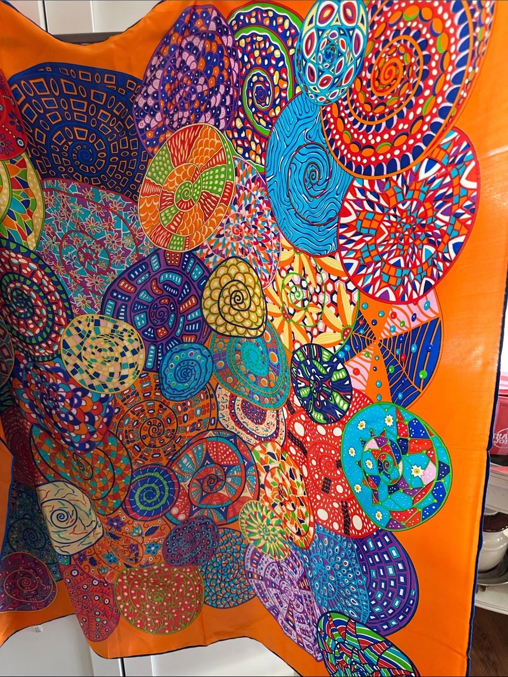 10O % silk hand rolled edge scarf